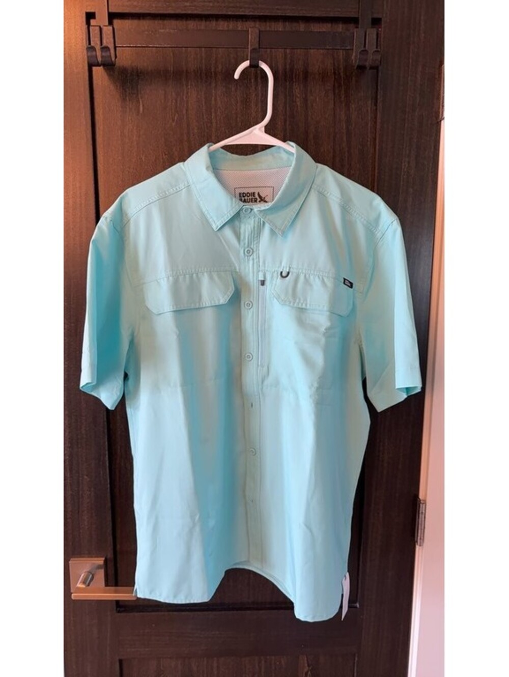 Eddie Bauer Men's Short Sleeve Button-Up Shirt Medium 0245